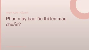 Phun mày bao lâu thì lên màu chuẩn - timeline 6 tuần